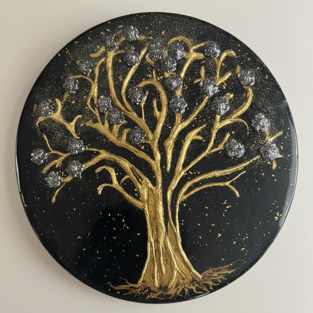 Levensboom Luxe Hars Wanddecoratie