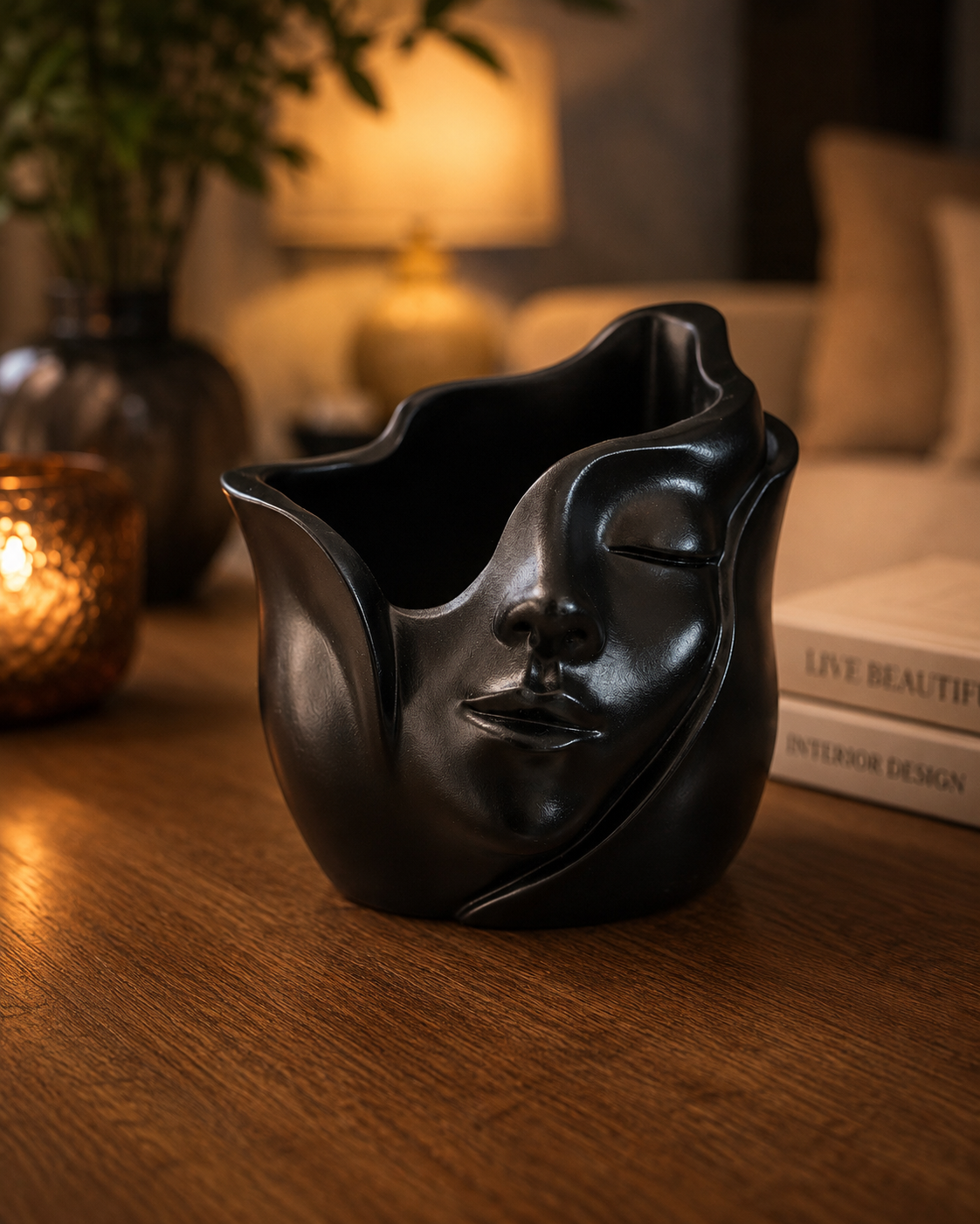 Decoratieve Abstracte Gezichtskom - Silent Face
