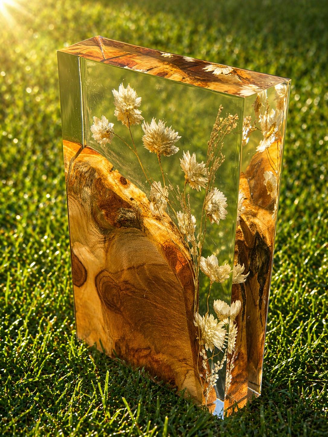 Harssculptuur van Madeliefje en Hout -Daisy Bloom