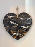 Gouden Hart - Luxe Resin Muurdecoratie