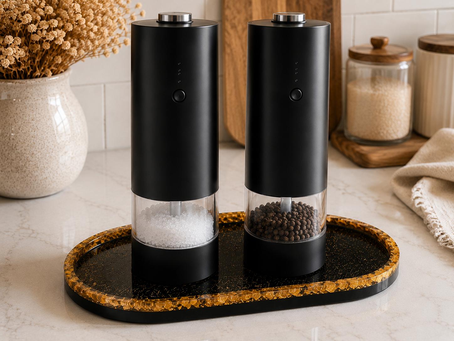 Luxe Handgemaakt Designschaaltje – Zwart & Goud