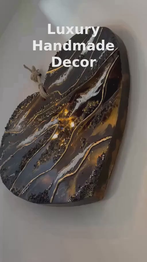Gouden Hart - Luxe Resin Muurdecoratie